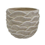 Organic Textured Planter - Cream 20x20x16cm