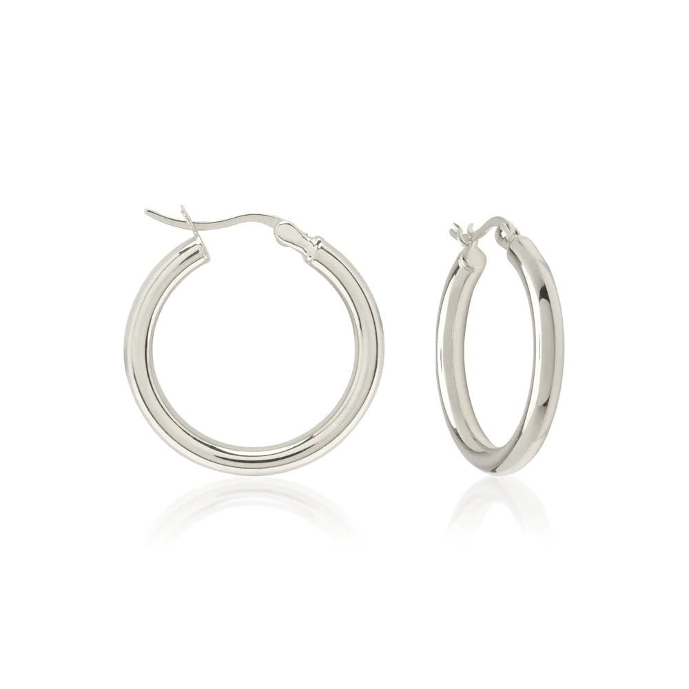 SAINT VALENTINE CLASSIC HOOPS MEDIUM - SILVER