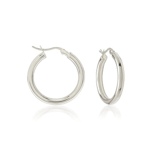 SAINT VALENTINE CLASSIC HOOPS MEDIUM - SILVER