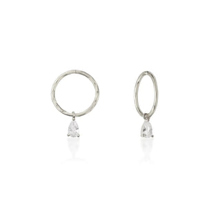 SAINT VALENTINE VALENTINE MINI HOOPS - SILVER