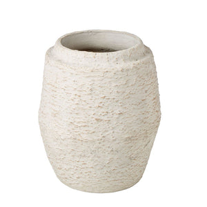 Textured Vase Organic White