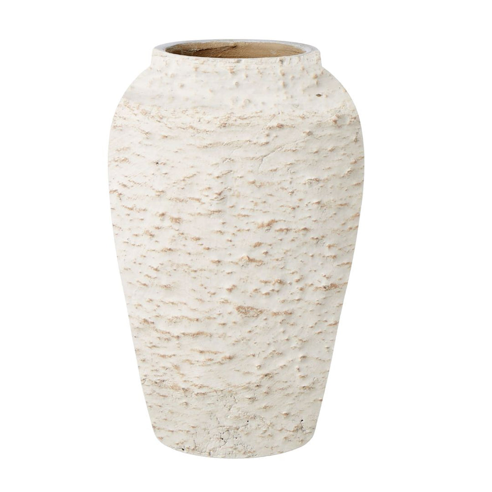 Textured Vase Organic White