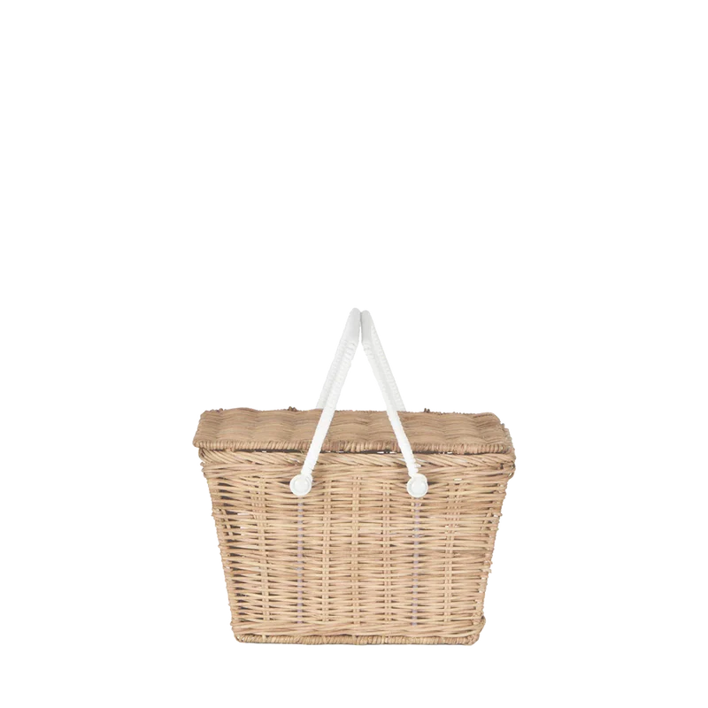 OLLI ELLA PIKI RATTAN BASKET - STRAW