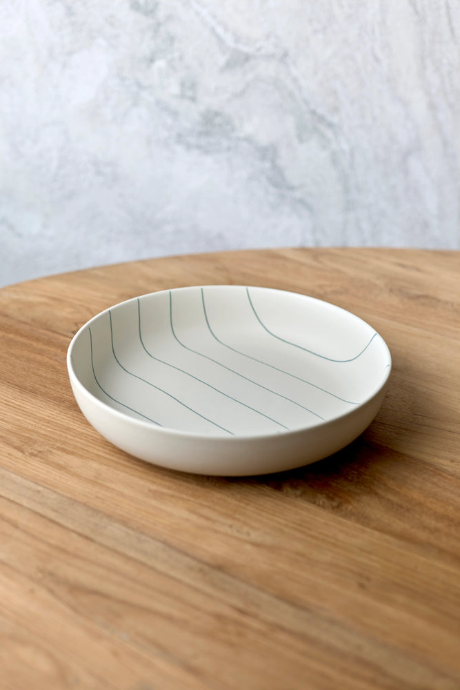 Robert Gordon - Salad Bowl - Coastal Junction Cream with Green Stripe