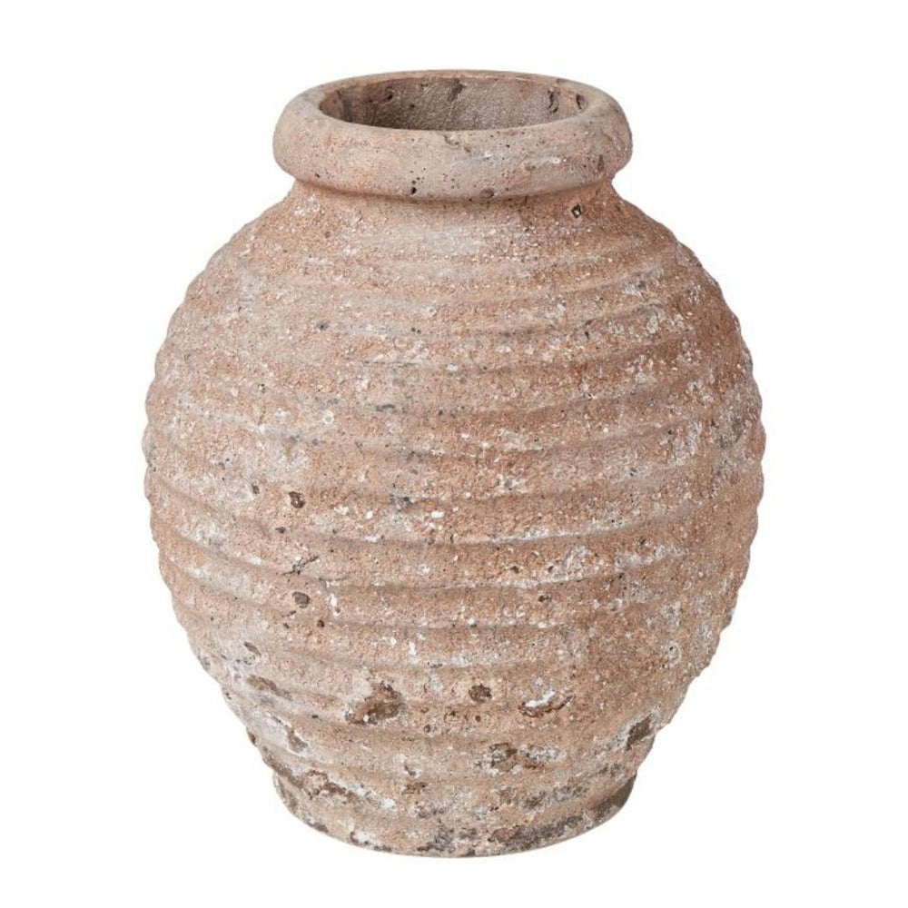 Rustic Ribbed Urn