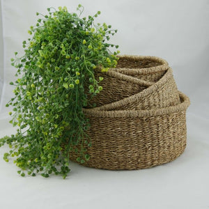 SEAGRASS LOW ROUND BASKET