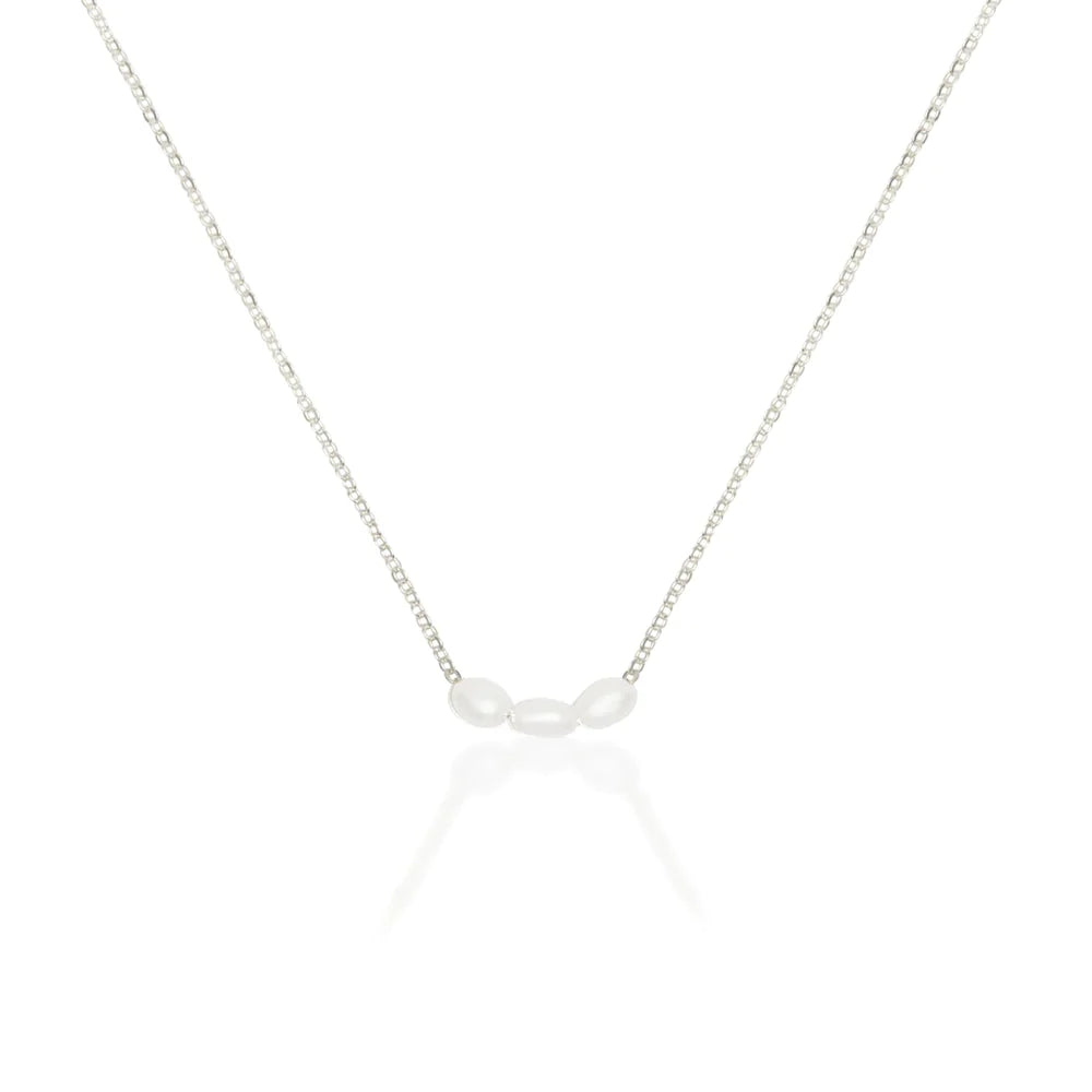 SAINT VALENTINE MINI PEARL NECKLACE - SILVER