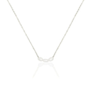 SAINT VALENTINE MINI PEARL NECKLACE - SILVER