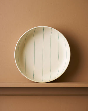 Robert Gordon - Salad Bowl - Coastal Junction Cream with Green Stripe