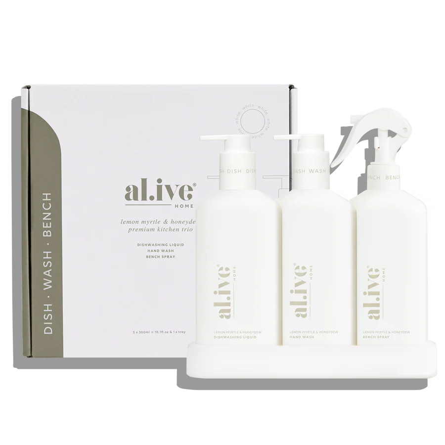 AL.IVE - HAND WASH & BENCH SPRAY TRIO - LEMON & MYRTLE & HONEY DEW