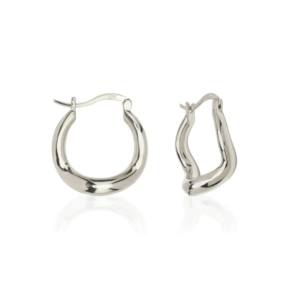 SAINT VALENTINE WABI SABI HOOPS - SILVER