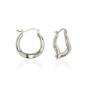 SAINT VALENTINE WABI SABI HOOPS - SILVER