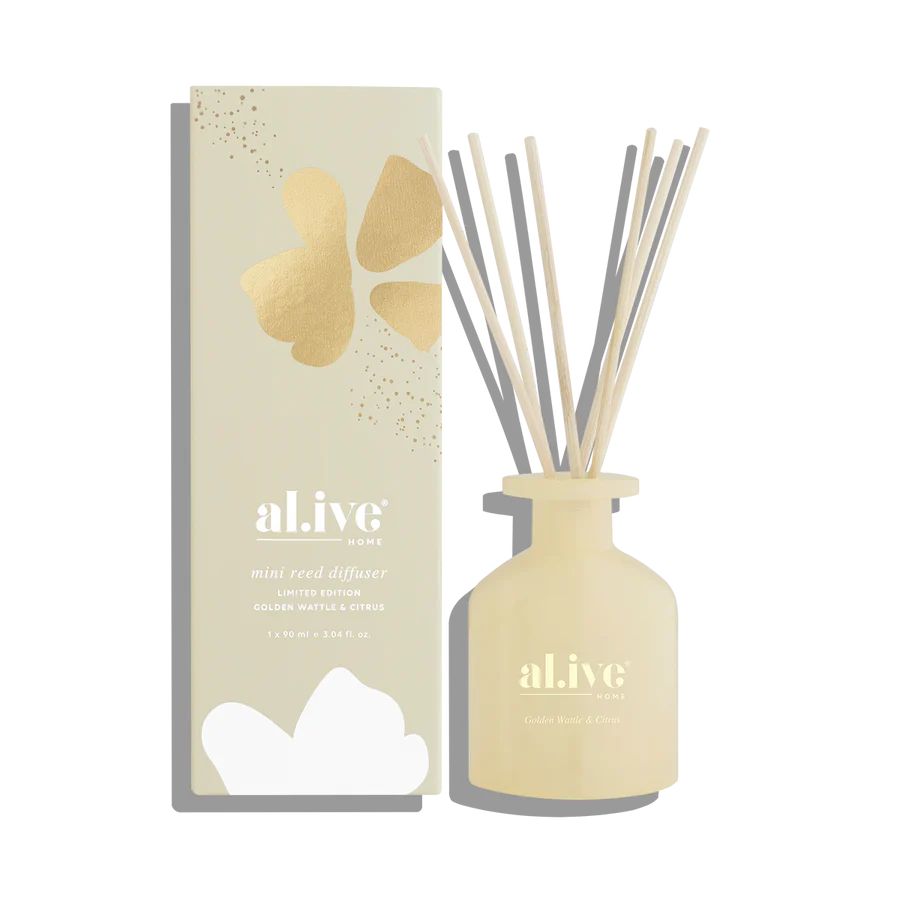 al.ive MINI REED DIFFUSER - GOLDEN WATTLE & CITRUS