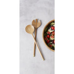 Davis & Waddell Acacia Brass Salad Servers
