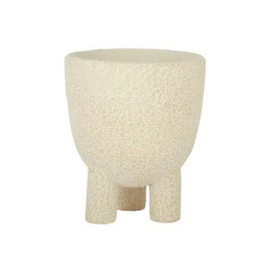 Jangle Cement Pot Ivory 17x20cm