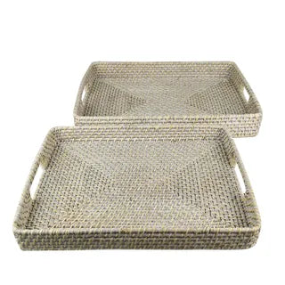 Bay Rattan Rectangle Tray 42x52cm