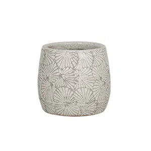 Nautilus Ceramic Planter White 18x16.5cm