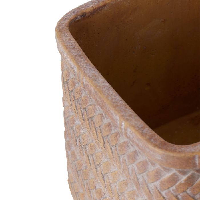 Rogue Cement Weave Square Vessel