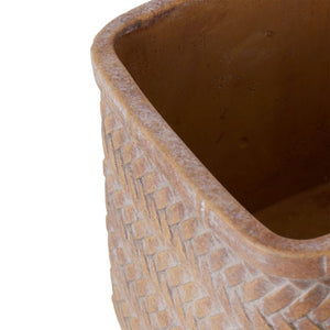 Rogue Cement Weave Square Vessel