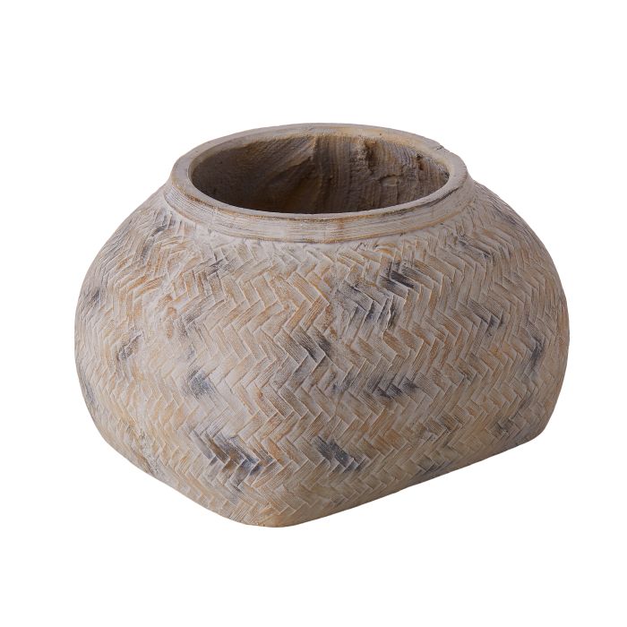 Rogue Distressed Cement Weave Vessel