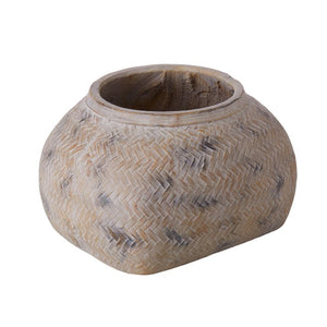 Rogue Distressed Cement Weave Vessel
