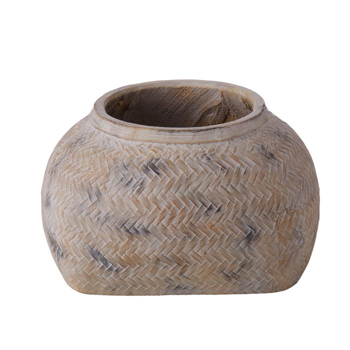 Rogue Distressed Cement Weave Vessel