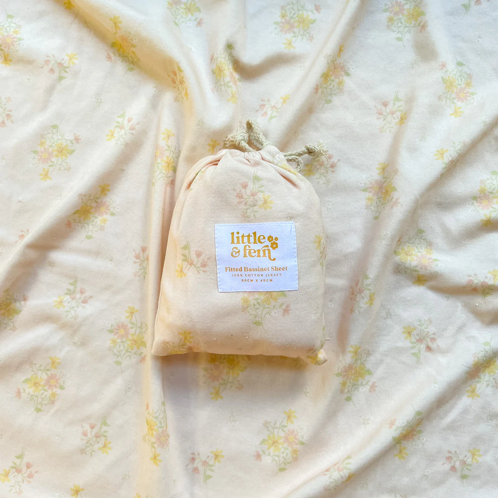 Little & Fern- Vintage Fleur | Bassinet Sheet