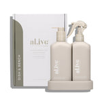 al.ive - BENCH SPRAY & DISHWASHING LIQUID + TRAY, PREMIUM KITCHEN DUO