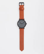 The Horse Classic Watch - Tan Strap/Matte Black