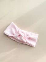 Little & Fern - Bowie Knot Headband Baby Pink Marle NB-12M