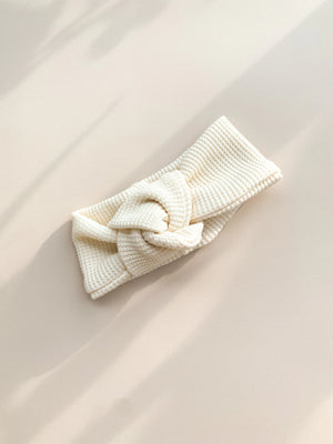 Little & Fern- Bowie Knot Headband Cream 6M-Adult