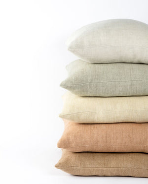 Papaya- Christophe Linen Cushion