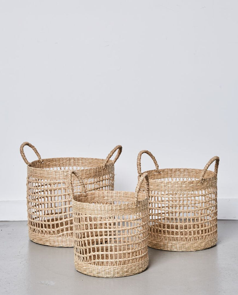 Papaya- Lally Woven Basket. Lge only