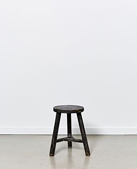 Papaya- VECCHIO ROUND STOOL - NATURAL