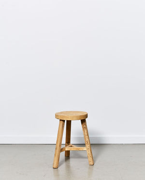 Papaya- VECCHIO ROUND STOOL - NATURAL