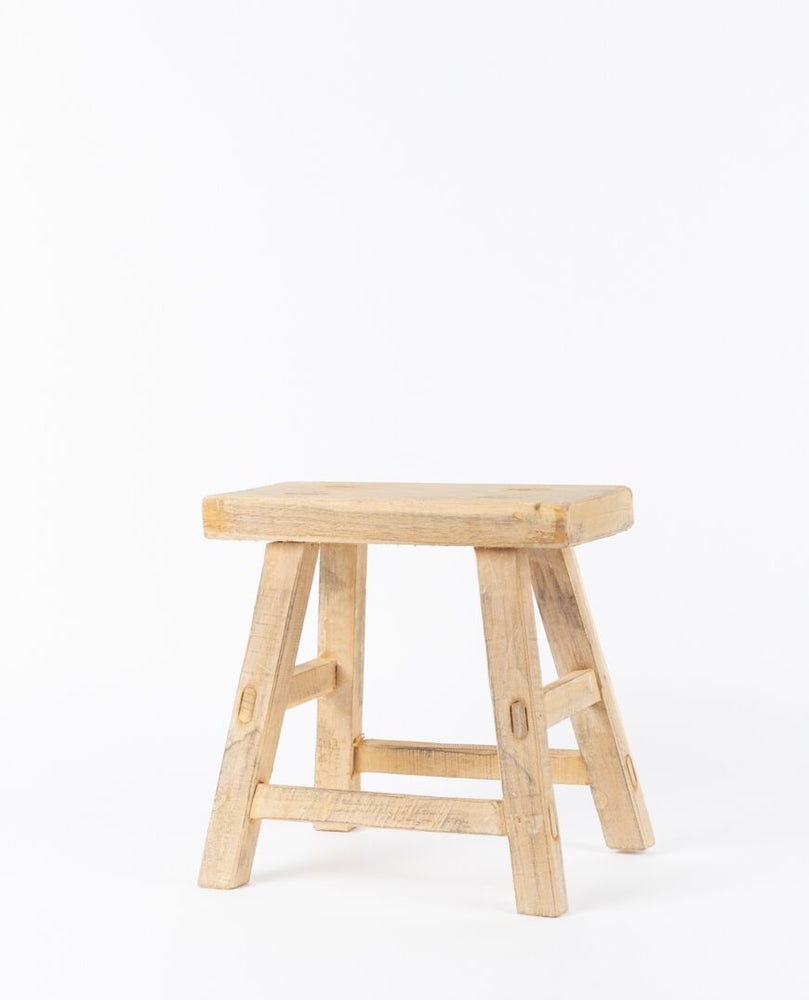 Papaya- VECCHIO MINI RECTANGULAR STOOL - NATURAL