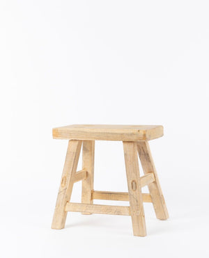 Papaya- VECCHIO MINI RECTANGULAR STOOL - NATURAL